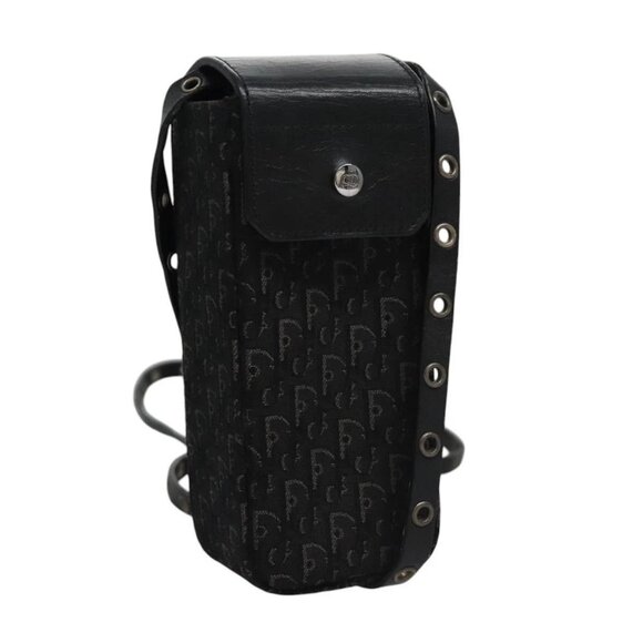 Christian Dior Trotter Canvas Shoulder Pouch Black Auth - Picture 11 of 16